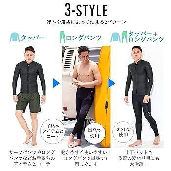 Amazon | FELLOW ウェットスーツ セット タッパー ロングパンツ